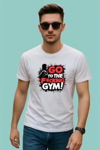 Tricou Go To The Fcking Gym Negru Rosu, Copii | Dama | Barbat