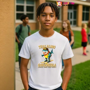 Tricou Gorgonzola The Ski Shark ** Tralalero Tralala Copii | Dama | Barbat - Img 10