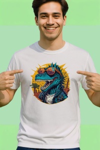 Tricou Gorila cu ochelari rosii fundal stropit graffiti Copii | Dama | Barbat - Img 2