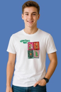 Tricou Grinchmas Vibes Grinch Cindy Lou Who And Max, din bumbac 100%, tricou alb, Copii | Dama | Barbat