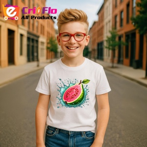 Tricou Guava si valuri tropicale, Fructe, Copii | Dama - Img 5