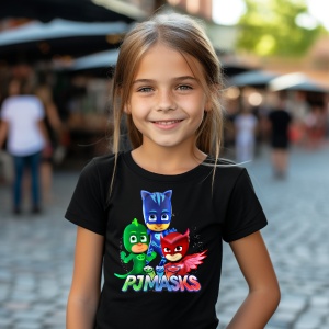 Tricou haios personalizat pentru copii cu Eroi in Pijama Super Star - Img 2