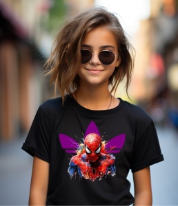Tricou haios personalizat pentru copii cu Spiderman Splash Color - Img 2