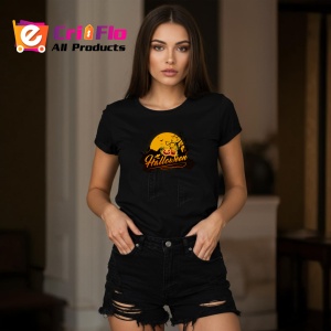 Tricou Halloween Logo, din bumbac 100%, tricou negru, Dama | Barbat - Img 5