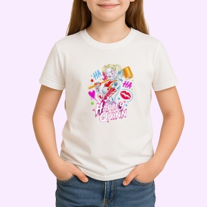 Tricou harley quinn zambet si par roz, Copii | Dama | Barbat - Img 3