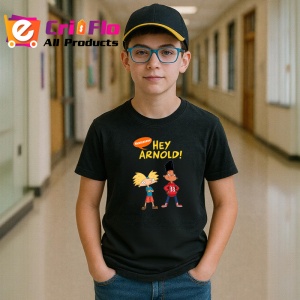 Tricou Hey Arnold baiatul cu cap in forma de minge in aventuri urbane, Copii | Dama | Barbat , tricou negru - Img 5