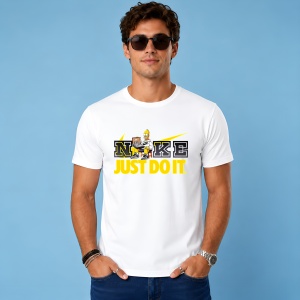 Tricou Homer Simpson Logo Galben Desen Animat, din bumbac 100% Copii | Dama | Barbat - Img 2