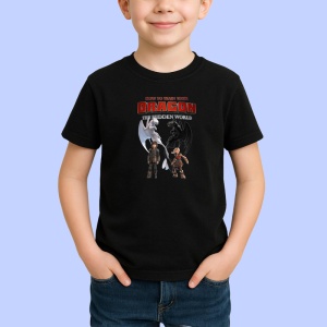Tricou How to Train Your Dragon legatura unica dintre un baiat si dragonul sau, Copii | Dama | Barbat , tricou negru - Img 2