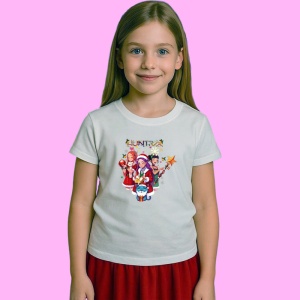 Tricou Huntrix K Pop Hunters Demon Colaj Fete Cu Stea Si Pisica, din bumbac 100%, tricou alb, Copii | Dama | Barbat - Img 2