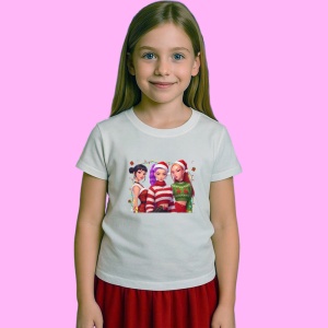 Tricou Huntrix K Pop Hunters Demon Fete Costume Rosii Si Verzi, din bumbac 100%, tricou alb, Copii | Dama | Barbat - Img 2