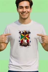 Tricou I Love Reggae Steag Rasta, Copii | Dama | Barbat - Img 2