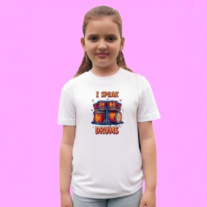 Tricou I Speak Drums Set Tobe, Copii | Dama | Barbat - Img 3