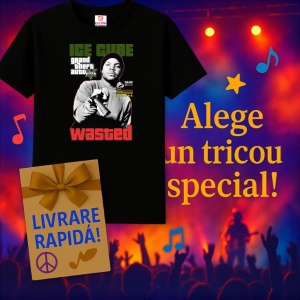 Tricou Ice Cube - GTA Style, muzica Hip-Hop, Dama | Barbat | Copii, Culoare Negru - Img 15