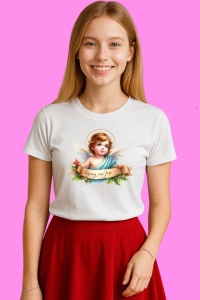 Tricou Ingeras Cu Mesaj, din bumbac 100%, tricou alb, Copii | Dama | Barbat - Img 1