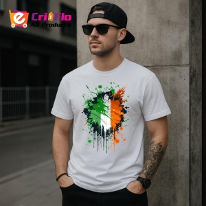 Tricou Ireland Steag Splash Art, Copii | Dama | Barbat - Img 4