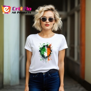 Tricou Ireland Steag Splash Art, Copii | Dama | Barbat - Img 12