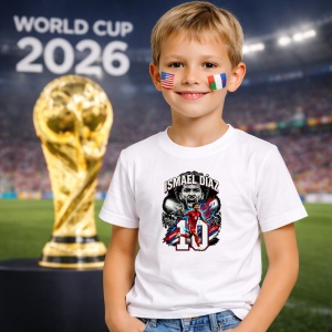 Tricou Ismael Diaz Panama World Cup Fifa 2026, din bumbac 100%, tricou alb, Copii | Dama | Barbat - Img 5