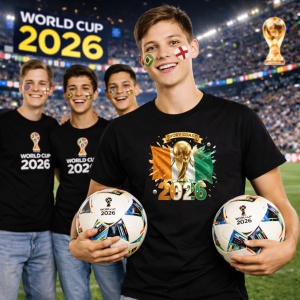 Tricou Ivory Coast World Cup 2026 Fifa, din bumbac 100%, tricou negru, Copii | Dama | Barbat - Img 7