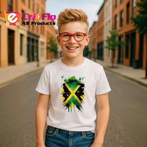 Tricou Jamaica Steag Splash Art, Copii | Dama | Barbat - Img 7