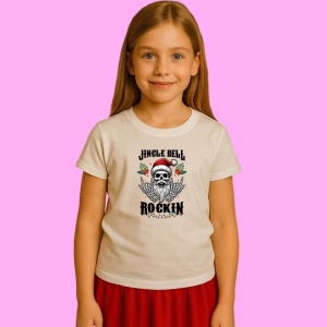 Tricou Jingle Bell Rockin Skeleton Jolly Christmas, din bumbac 100%, tricou alb, Copii | Dama | Barbat - Img 2