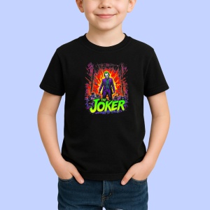 Tricou Joker explozie rosie atitudine dura, Copii | Dama | Barbat , tricou negru - Img 2
