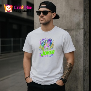 Tricou joker fundal salbatic galben mov, Copii | Dama | Barbat - Img 5