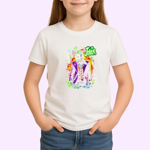 Tricou joker in picioare culori stil comic, Copii | Dama | Barbat - Img 3