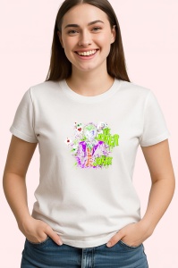 Tricou joker inimi si trefla text dublu verde, Copii | Dama | Barbat - Img 4