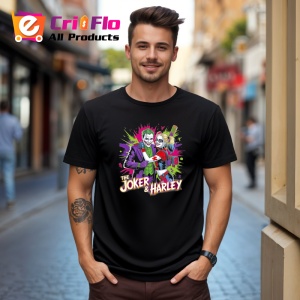 Tricou Joker si harley spate in spate colorat, Copii | Dama | Barbat , tricou negru - Img 10