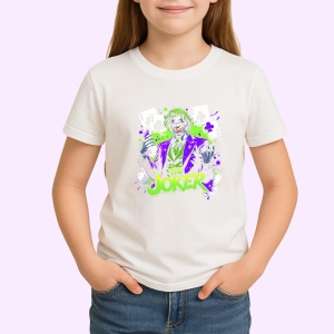 Tricou joker stropi verzi costum mov, Copii | Dama | Barbat - Img 3