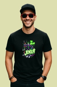 Tricou Joker the haha stropi rosii si verzi, Copii | Dama | Barbat , tricou negru - Img 4