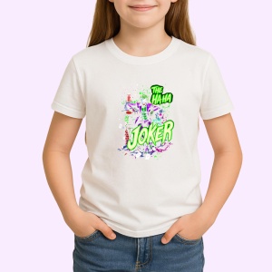 Tricou joker the haha stropi rosii si verzi, Copii | Dama | Barbat - Img 3