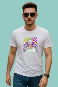Tricou joker zambet nebun cu vopsea, Copii | Dama | Barbat - Img 2