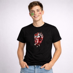 Tricou Jonathan David Canada World Cup Fifa 2026 V2, din bumbac 100%, tricou negru, Copii | Dama | Barbat - Img 2