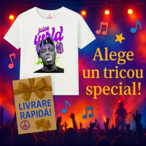 Tricou Juice WRLD - Purple Splash, muzica Pop Rock / Indie Pop, Dama | Barbat | Copii - Img 5