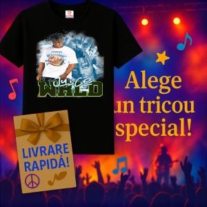 Tricou Juice WRLD - White Style, muzica Hip-Hop / Rap (Will Smith), Dama | Barbat | Copii, Culoare Negru - Img 14