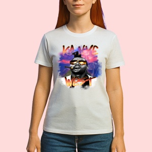 Tricou Kanye West - Sunglasses Glow, muzica Hip-Hop / Trap, Dama | Barbat | Copii - Img 2
