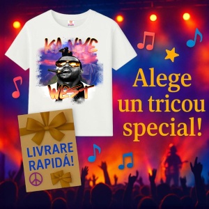 Tricou Kanye West - Sunglasses Glow, muzica Hip-Hop / Trap, Dama | Barbat | Copii - Img 7