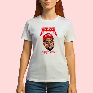 Tricou Kanye West - Yeezus Red Cap, muzica Alternative / Electropop / Rap Rock, Dama | Barbat | Copii - Img 2