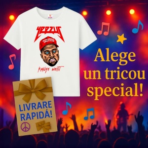 Tricou Kanye West - Yeezus Red Cap, muzica Alternative / Electropop / Rap Rock, Dama | Barbat | Copii - Img 6