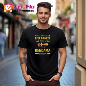 Tricou Kendama funny pentru iubitori de bere design comic, din bumbac 100%, tricou negru pentru Copii | Dama | Barbat - Img 3