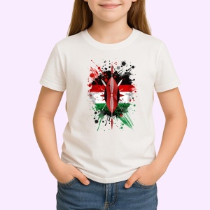 Tricou Kenya Steag Splash Art, Copii | Dama | Barbat - Img 3