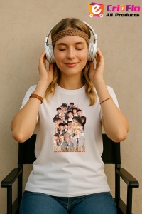 Tricou KPOP dama cu trupa formatia BAEKHYUN EXO 2 , music Coreean 144 - Img 8