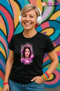 Tricou KPOP dama cu trupa formatia BLACK PINK JISOO , music Coreean 153 - Img 5