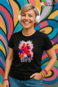 Tricou KPOP dama cu trupa formatia BTS 4 , music Coreean 181 - Img 5
