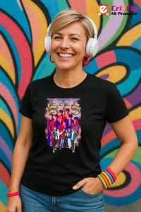 Tricou KPOP dama cu trupa formatia BTS 5 , music Coreean 182 - Img 5