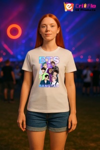 Tricou KPOP dama cu trupa formatia BTS BANGTAN , music Coreean 188 - Img 7
