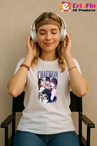 Tricou KPOP dama cu trupa formatia CHAEWON 2 , music Coreean 197 - Img 9