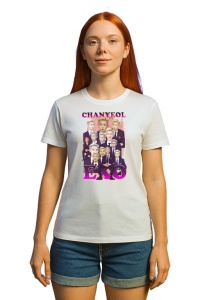 Tricou KPOP dama cu trupa formatia CHANYEOL - EXO 1 , music Coreean 202 - Img 3