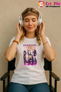 Tricou KPOP dama cu trupa formatia CHANYEOL - EXO 1 , music Coreean 202 - Img 8